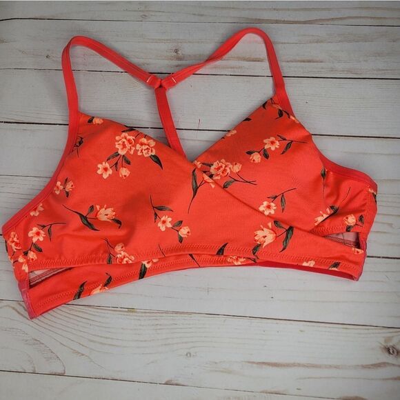 VS Pink Floral Sports Swim Top - Picture 1 of 3